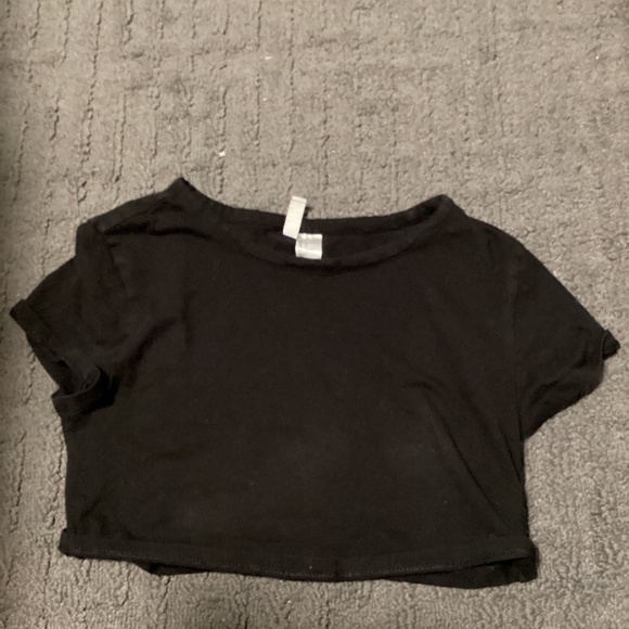 Divided by H&M black basic cropped tee - Picture 1 of 2